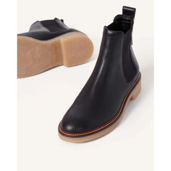 EVERLANE The Chelsea Boots Leather Black Size 8 $195 - Picture 3 of 8